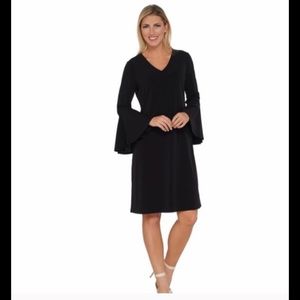 Susan Graver Liquid Knit Bell Sleeve Dress